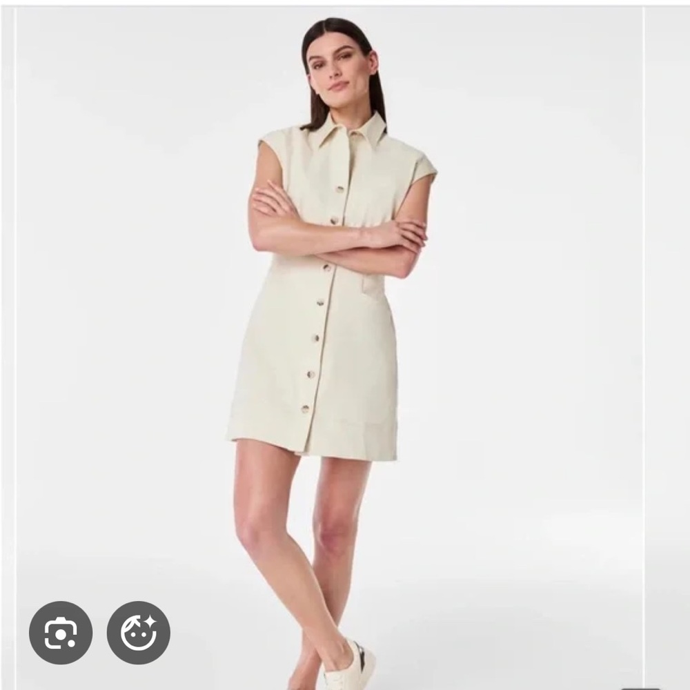 SPANX stretch twill Mini Utility Dress